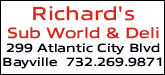 Richard's Sub World & Deli Sponsorship Banner